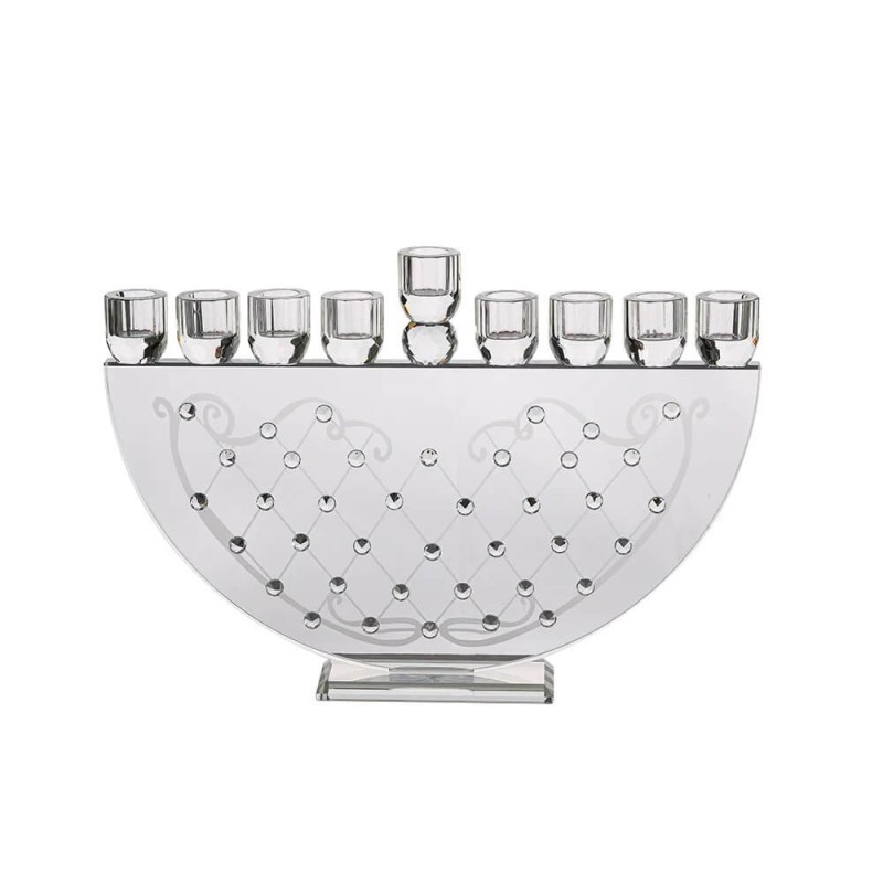Exquisite Crystal Menorah | Hanukkah | Judaica